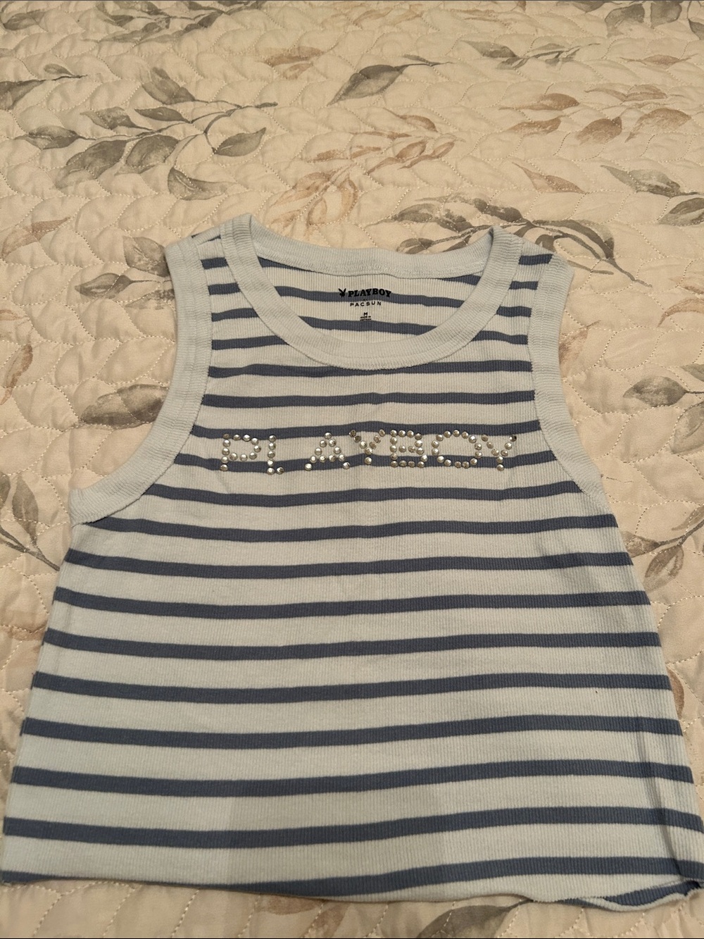 Playboy Striped Tank Top